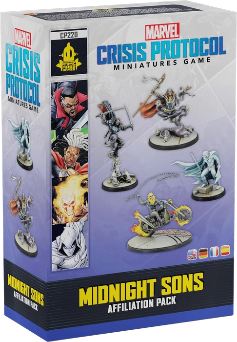 Cover image of Marvel: Crisis Protocol – Midnight Sons Affiliation Pack board game