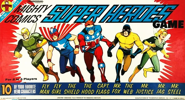 Cover image of Mighty Comics Superheroes Game board game