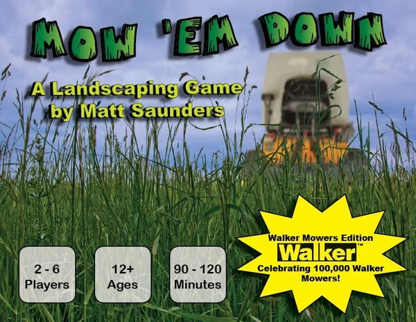 Cover image of Mow 'Em Down: Walker Mowers Edition board game