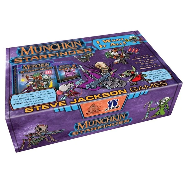 Cover image of Munchkin Starfinder: I Want It All! board game
