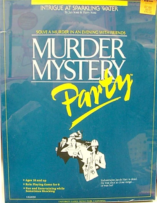 Cover image of Murder Mystery Party: Intrigue At Sparkling Water board game