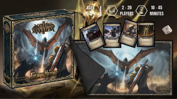 Cover image of Mythic Mayhem: Forge of Heroes board game
