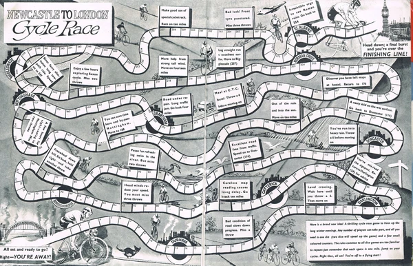 Cover image of Newcastle to London Cycle Race board game