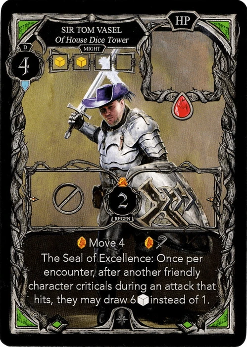 Cover image of Oathsworn: Into the Deepwood – Sir Tom Vasel Promo Ally board game