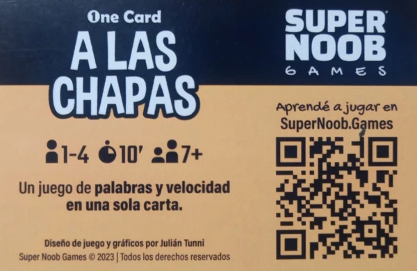 Cover image of One Card: A las Chapas board game