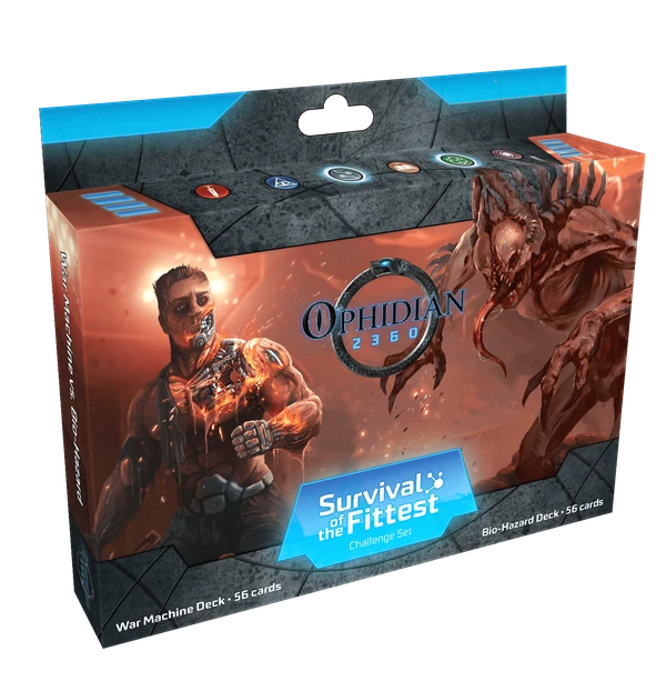 Cover image of Ophidian 2360: Survival of the Fittest – War Machine vs. Bio-Hazard board game