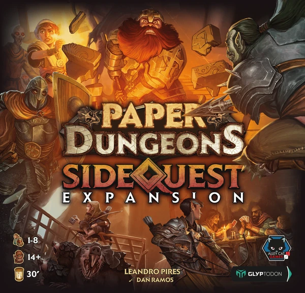 Cover image of Paper Dungeons: Side Quest Expansion board game