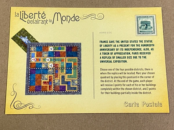 Cover image of Paris: La Cité de la Lumière – La Liberté éclairant le monde Carte Postale board game