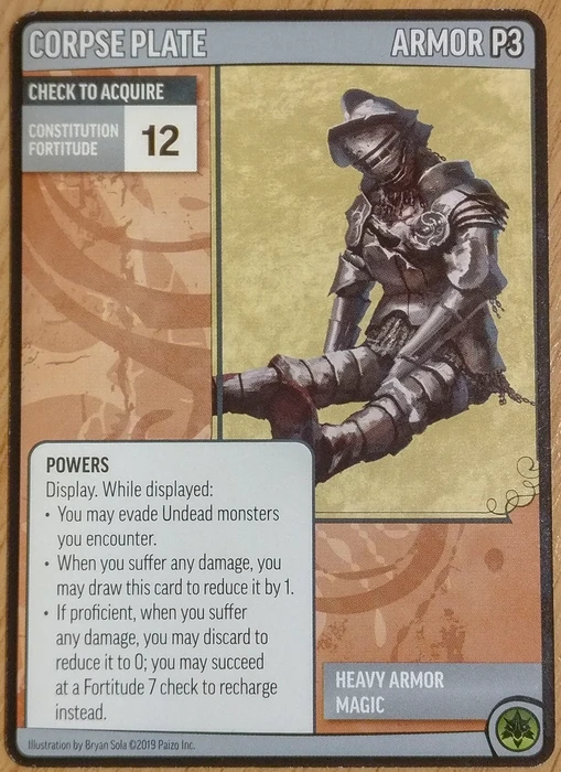 Cover image of Pathfinder Adventure Card Game: Core Set – Corpse Plate promo card board game