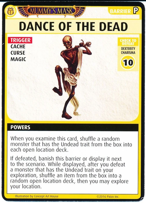 Cover image of Pathfinder Adventure Card Game: Mummy's Mask – "Dance of the Dead" Promo Card board game