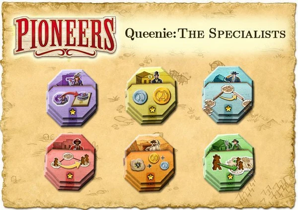 Cover image of Pioneers: Queenie 2 – The Specialists board game