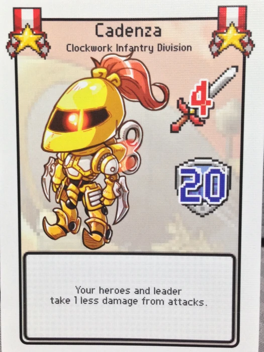 Cover image of Pixel Tactics: HD Leader Card – Cadenza board game