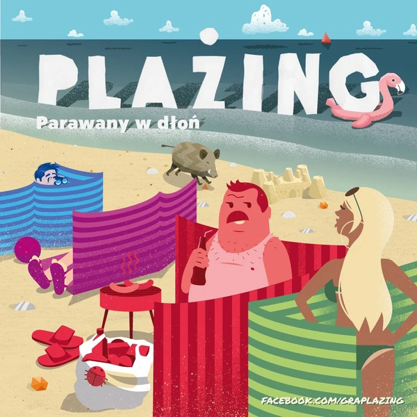 Cover image of Plażing: parawany w dłoń board game