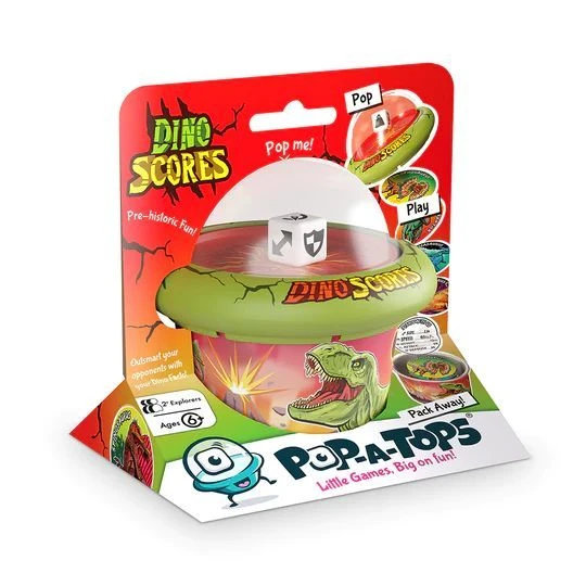 Cover image of Pop-A-Tops: Dino Scores board game