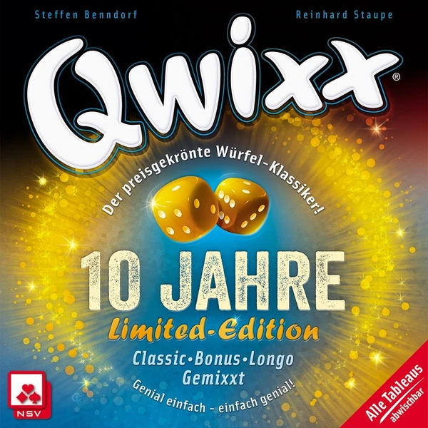 Cover image of Qwixx: 10 Jahre Limited-Edition board game
