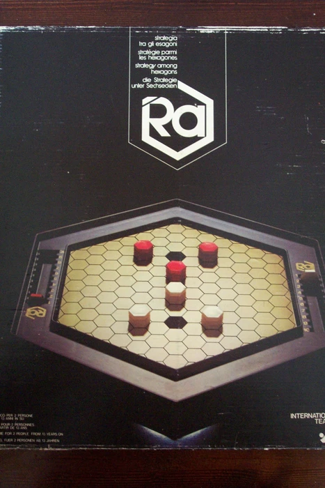 Cover image of Ra: Strategy Among Hexagons board game