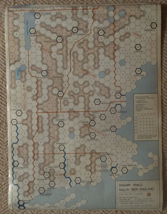 Cover image of Railway Rivals Map N: New England board game