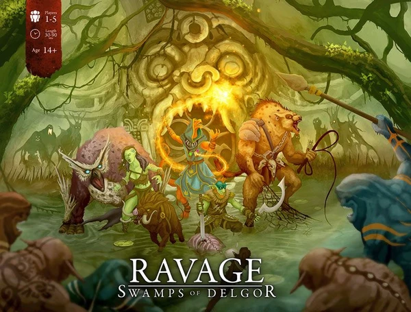 Cover image of Ravage: Swamps of Delgor board game