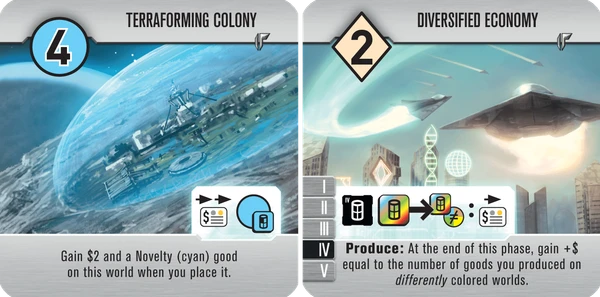 Cover image of Roll for the Galaxy: Terraforming Colony/Diversified Economy Promo Tile board game