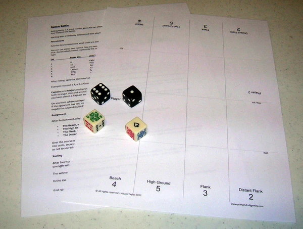 Cover image of Rolling Battle board game