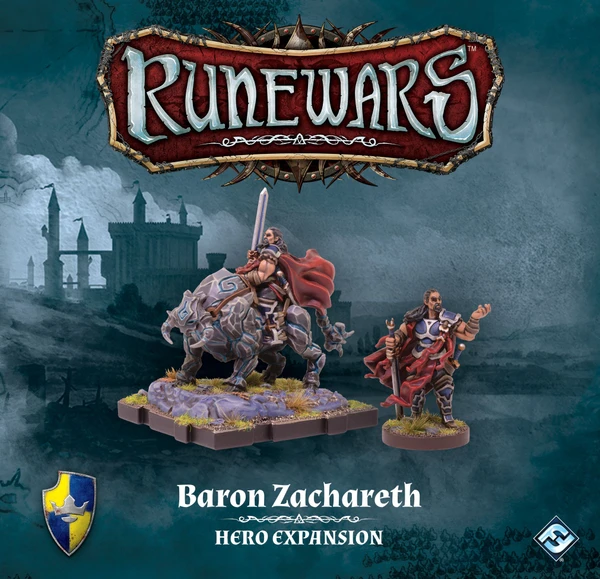 Cover image of Runewars Miniatures Game: Baron Zachareth – Hero Expansion board game