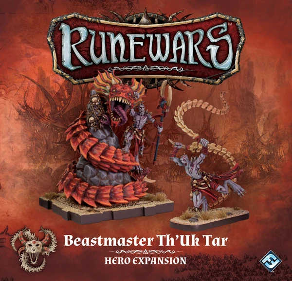 Cover image of Runewars Miniatures Game: Beastmaster Th'Uk Tar – Hero Expansion board game