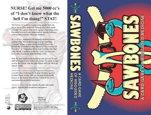 Cover image of Sawbones: A Card Game of Misguided Medicine board game