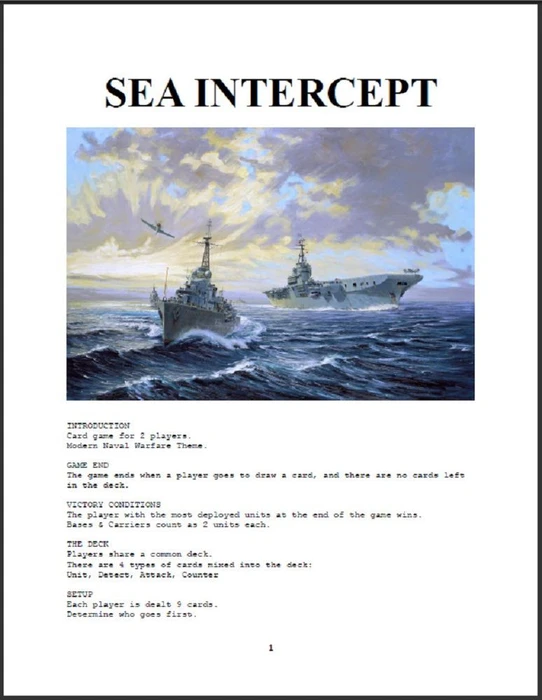 Cover image of Sea Intercept board game