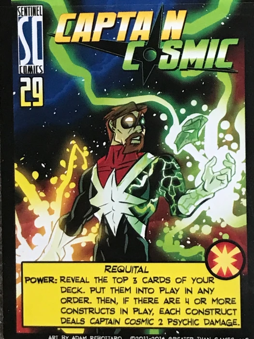 Cover image of Sentinels of the Multiverse: Captain Cosmic Promo Card board game