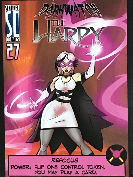 Cover image of Sentinels of the Multiverse: Dark Watch The Harpy Promo Card board game