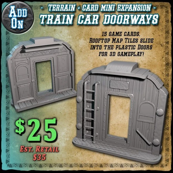Cover image of Shadows of Brimstone: The Impossible Hell Train – Train Car Doorways board game