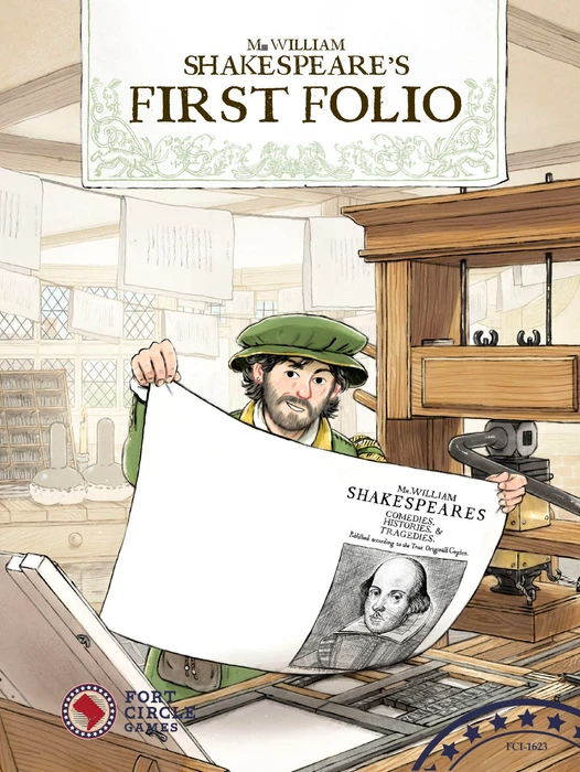 Cover image of Shakespeare's First Folio board game