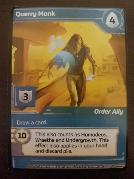 Cover image of Shards of Infinity: Querry Monk Promo Card board game