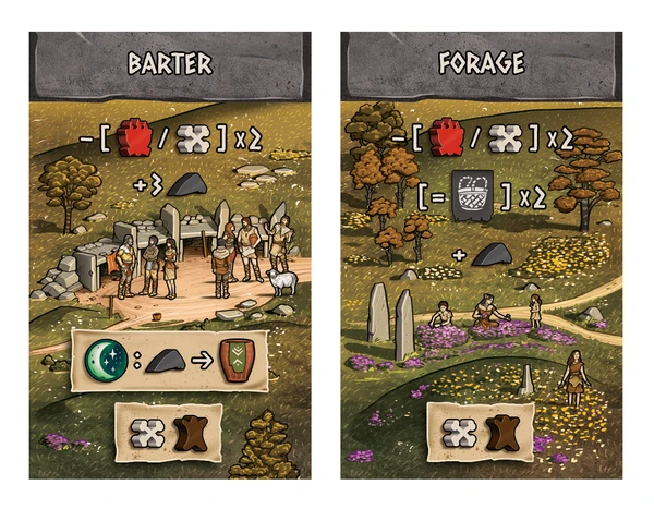 Cover image of Skara Brae: KS Promo Action Tiles – Barter & Forage board game