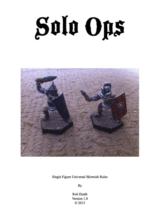 Cover image of Solo Ops: Single Figure Universal Skirmish Rules board game