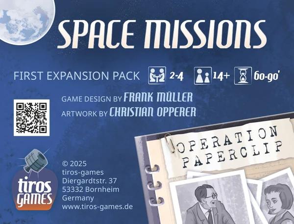 Cover image of Space Missions: Operation Paperclip board game
