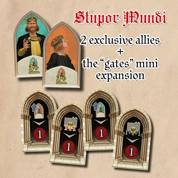 Cover image of Stupor Mundi: Frederick's Sons + "Gates" Mini-expansion board game