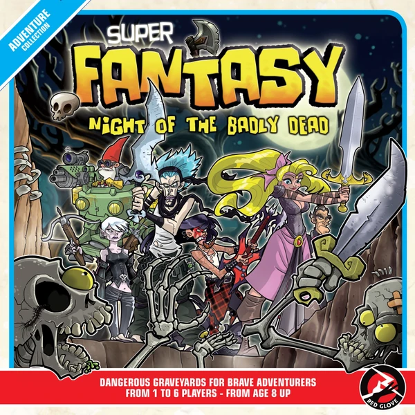Cover image of Super Fantasy: Night of the Badly Dead board game