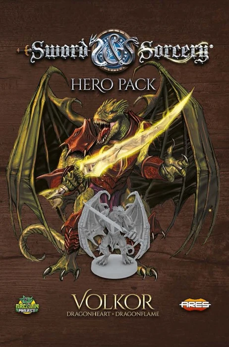 Cover image of Sword & Sorcery: Hero Pack – Volkor Dragonheart/Dragonflame board game