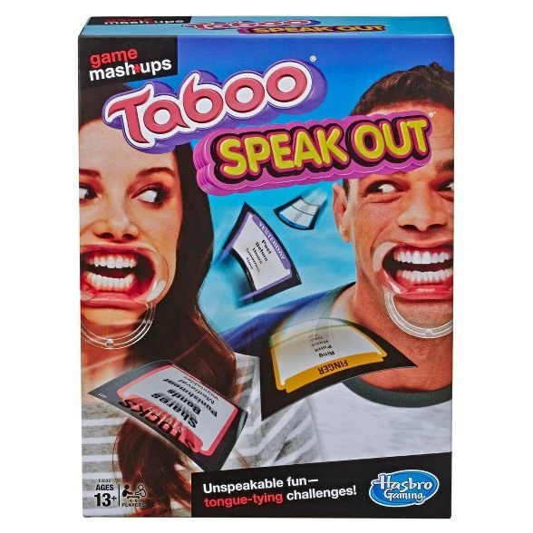 Cover image of Taboo Speak Out board game