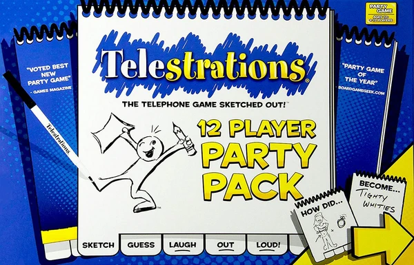 Cover image of Telestrations: 12 Player Party Pack board game
