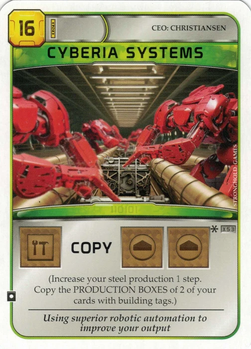 Cover image of Terraforming Mars: Cyberia Systems Promo Card board game