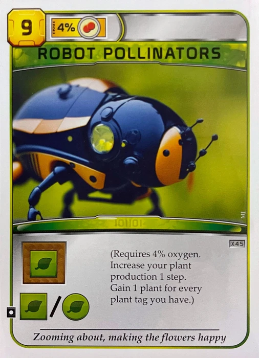 Cover image of Terraforming Mars: Robot Pollinators Promo Card board game