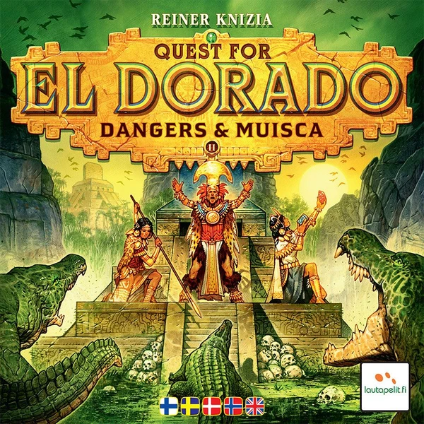 Cover image of The Quest for El Dorado: Dangers & Muisca board game