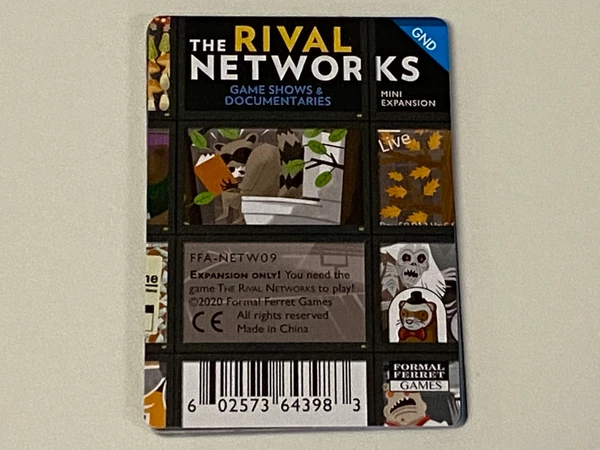 Cover image of The Rival Networks: Game Shows & Documentaries board game