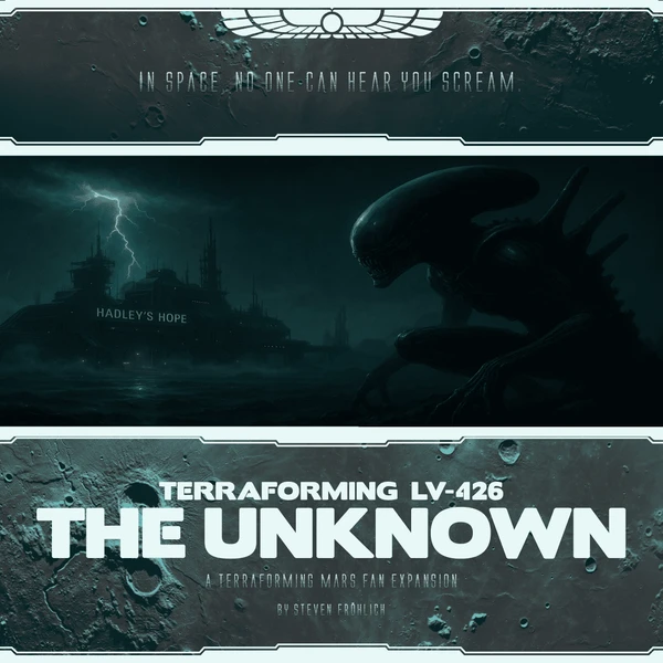 Cover image of The Unknown (fan expansion for Terraforming Mars) board game