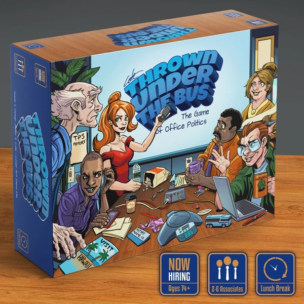 Cover image of Thrown Under the Bus: The Game of Office Politics board game