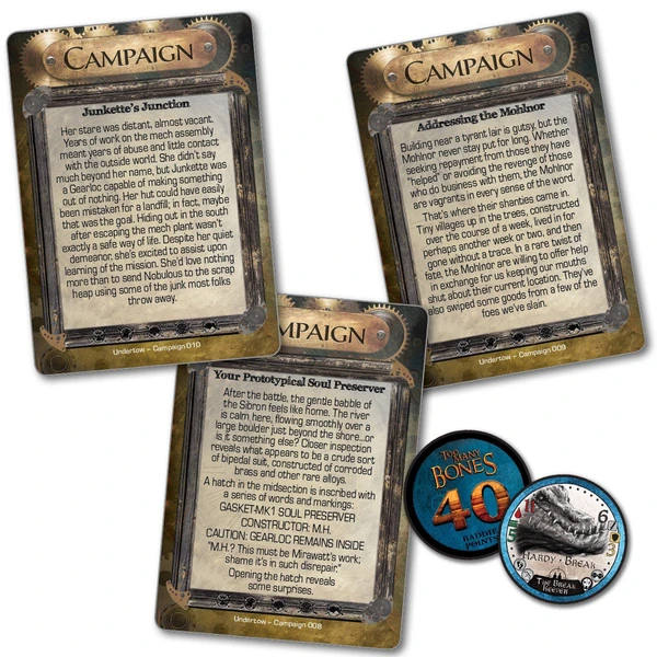 Cover image of Too Many Bones: The Break Keeper and Undertow Campaign+ Card Pack board game
