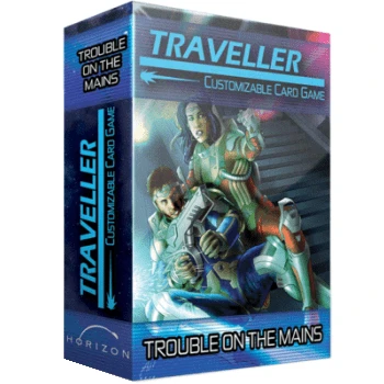 Cover image of Traveller Customizable Card Game: Trouble on the Mains board game