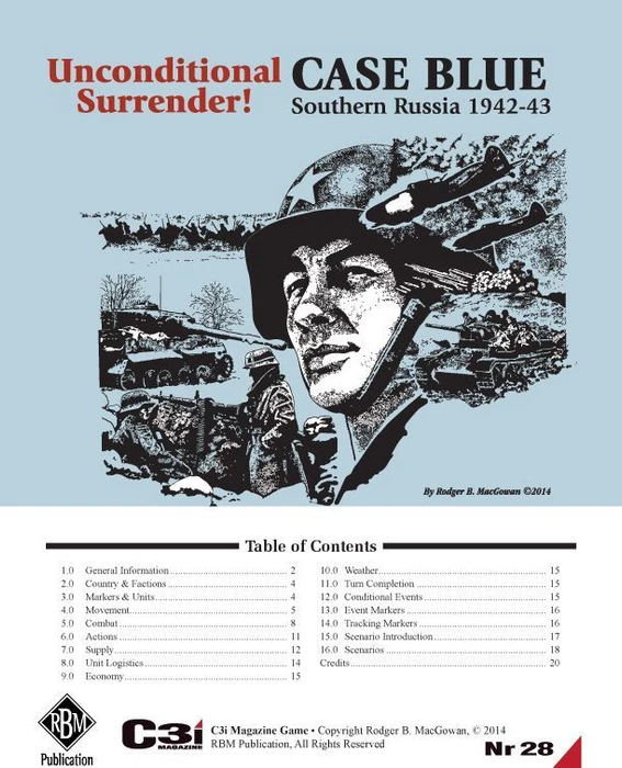 Cover image of Unconditional Surrender! Case Blue board game